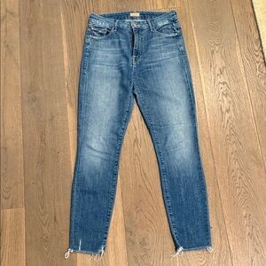 MOTHER Mid-Rise Skinny Crop Jeans – Size 27